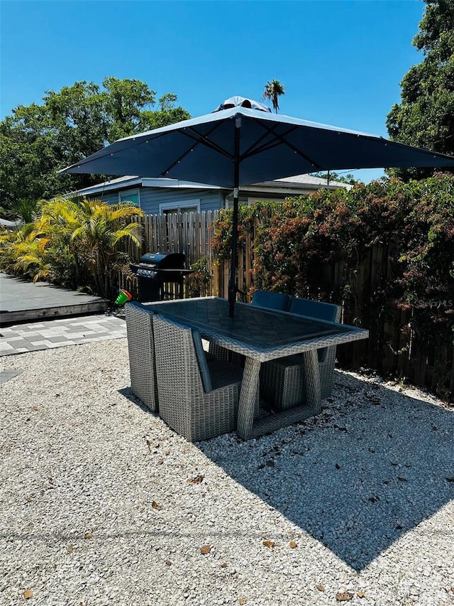 view of patio featuring area for grilling