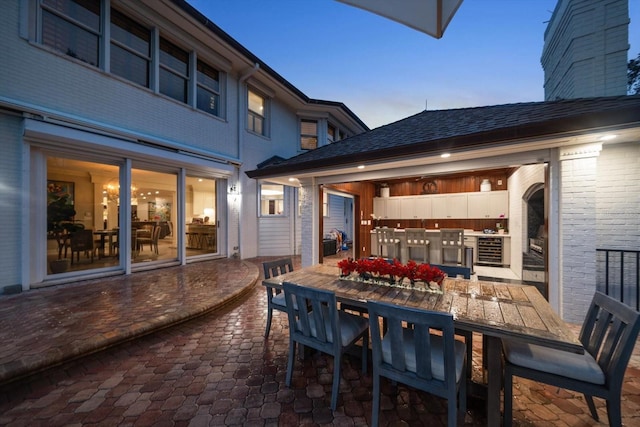 view of patio featuring outdoor dining space