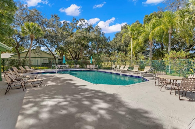 view of pool with a patio area