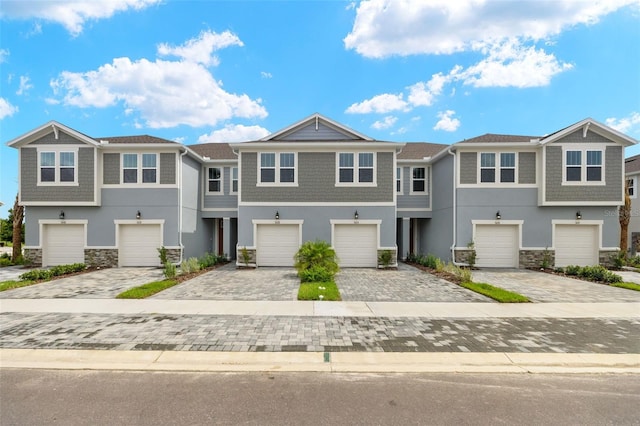 view of property with a garage