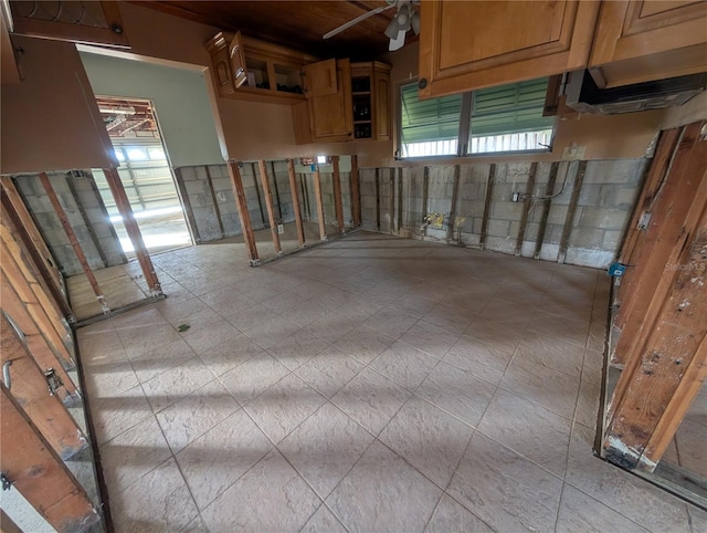 basement featuring plenty of natural light