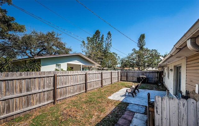 view of yard featuring a patio