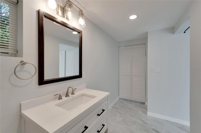 bathroom featuring vanity