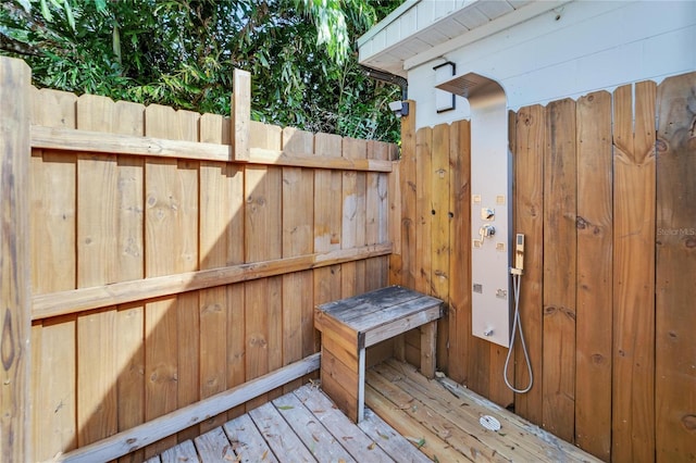 view of wooden deck