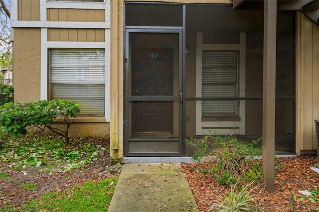 view of doorway to property