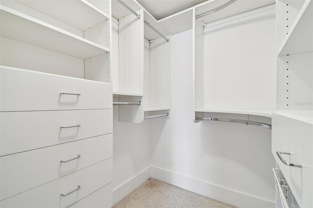view of walk in closet