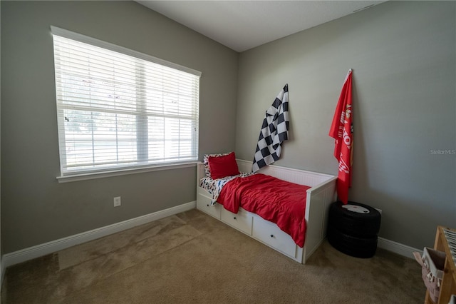 bedroom featuring carpet flooring