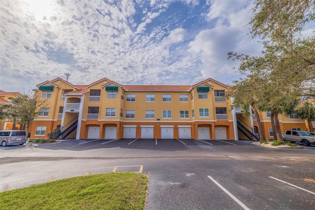 view of building exterior with a garage