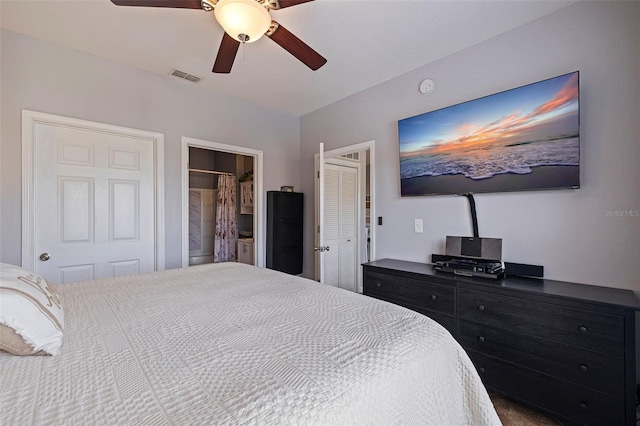 bedroom with ceiling fan