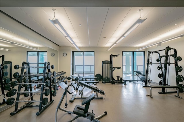 view of workout area