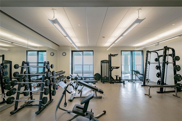 view of gym