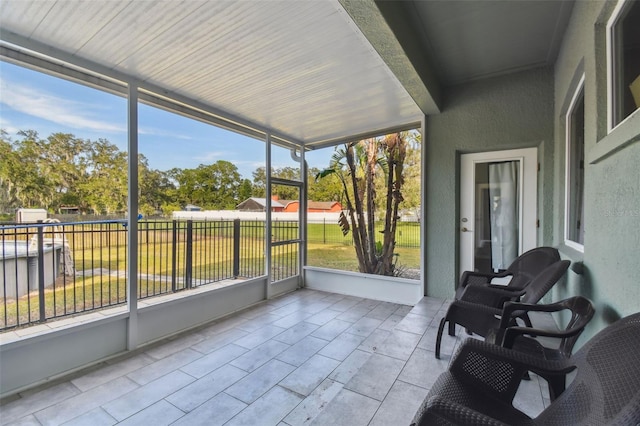 view of sunroom / solarium