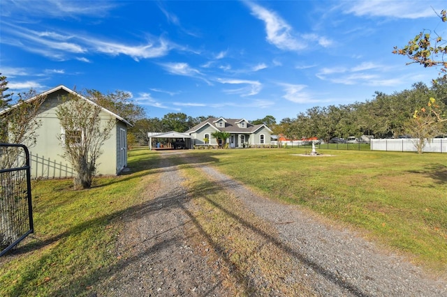 exterior space with a front yard