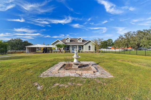 view of front of house featuring a front yard