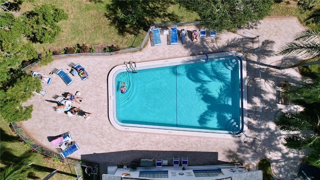 view of pool featuring a patio area