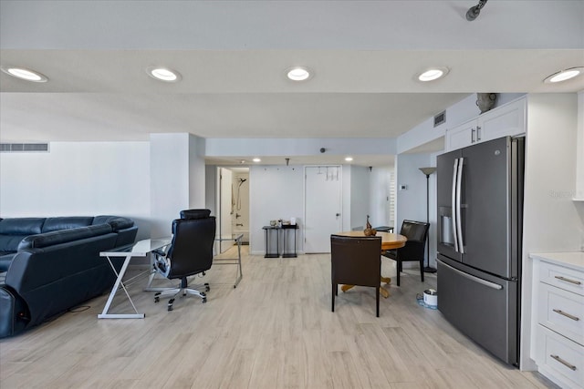 interior space with light wood-type flooring