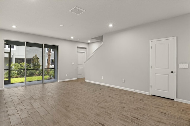 interior space featuring light wood-type flooring