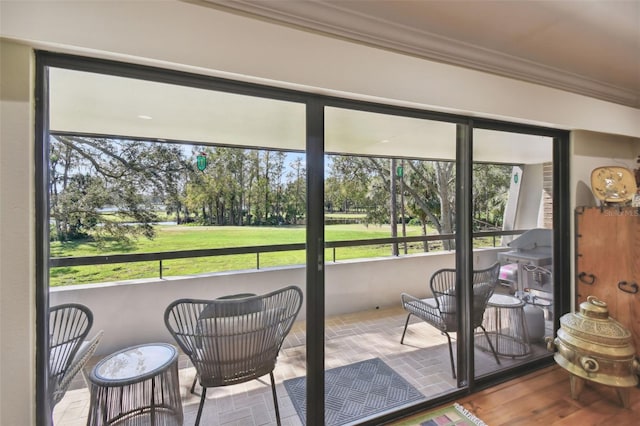 view of sunroom