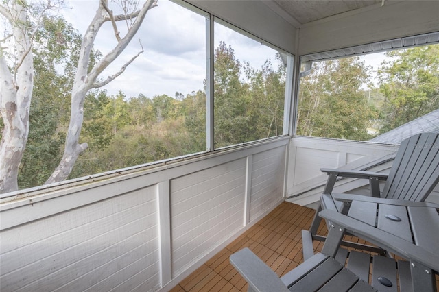 view of sunroom