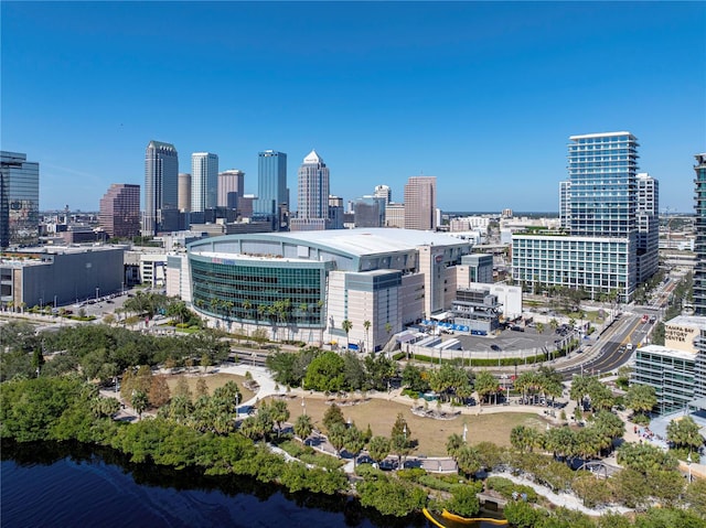 city view with a water view