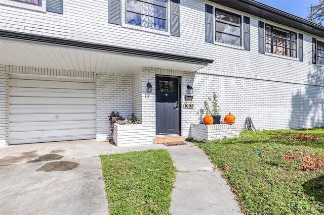 entrance to property with a garage