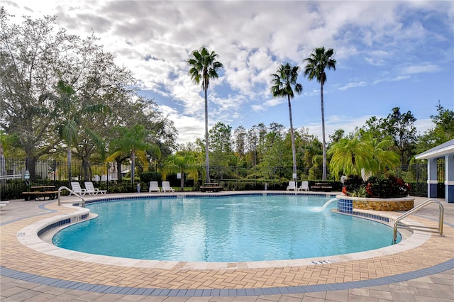 view of pool with a patio area