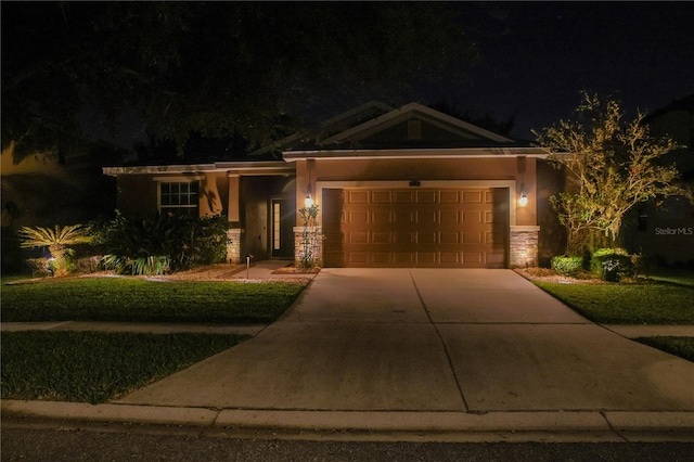 view of front of house featuring a garage