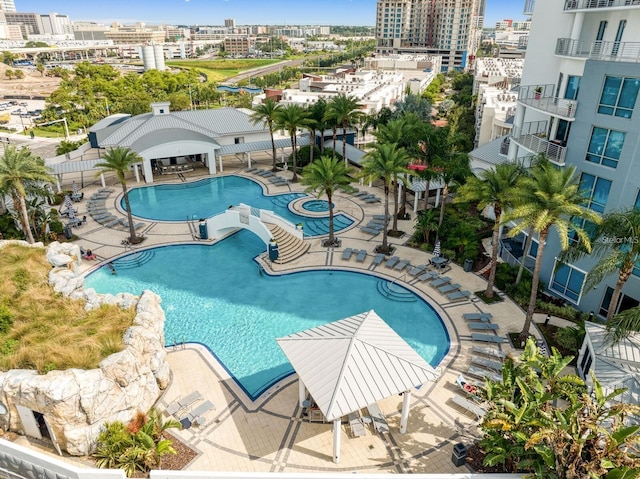 1209 E Cumberland Ave Unit 508, Tampa, FL 33602 - community pool with a view of city