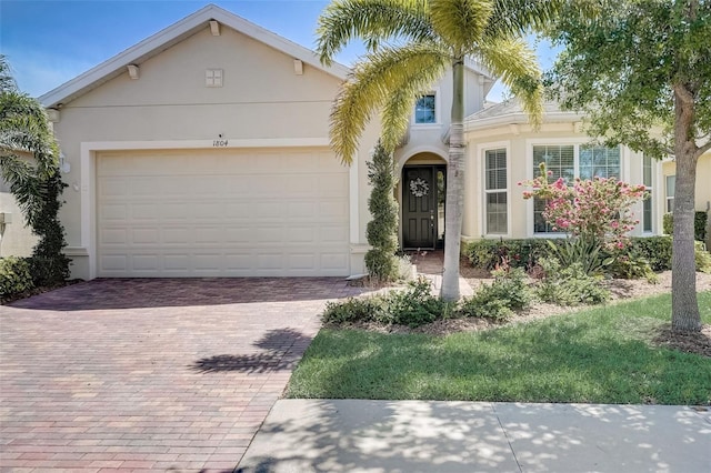 view of front of house featuring a garage