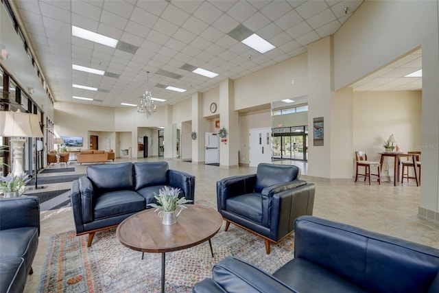 1804 Pacific Dunes Dr, Sun City Center, FL 33573 - building lobby featuring a high ceiling and a drop ceiling