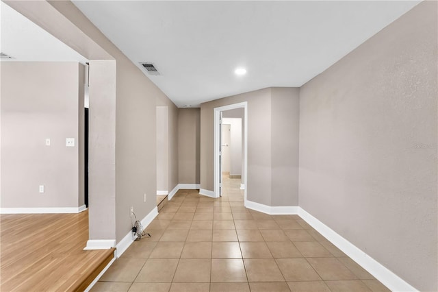 interior space with light tile patterned flooring