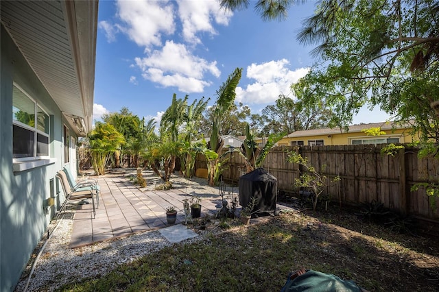 view of yard with a patio