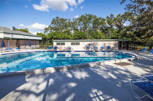 view of pool with a patio area