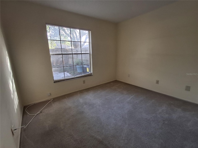 view of carpeted spare room