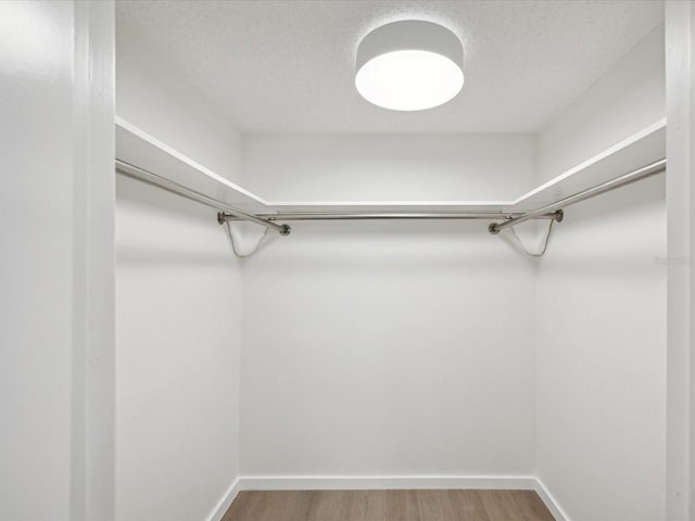 walk in closet featuring hardwood / wood-style floors