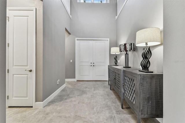 entrance foyer with a high ceiling