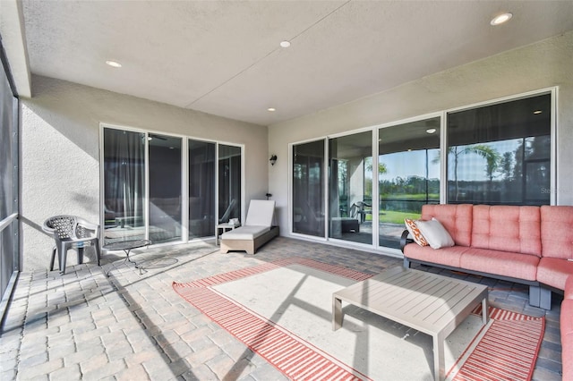 view of patio / terrace featuring an outdoor living space