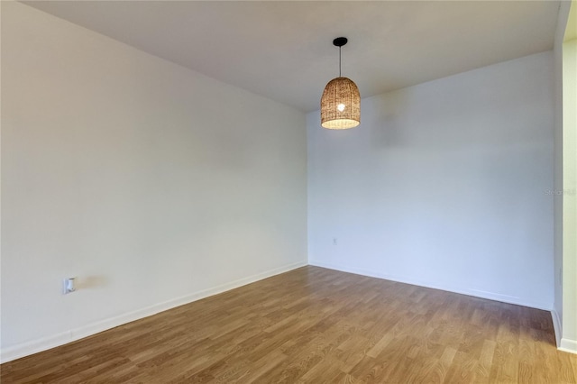 empty room featuring light hardwood / wood-style floors