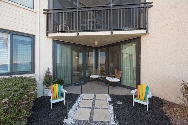 view of patio / terrace featuring a balcony