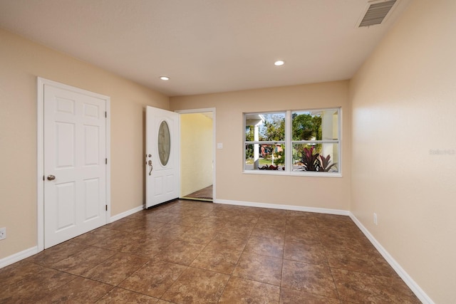 view of tiled entrance foyer