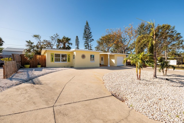 ranch-style house with a garage