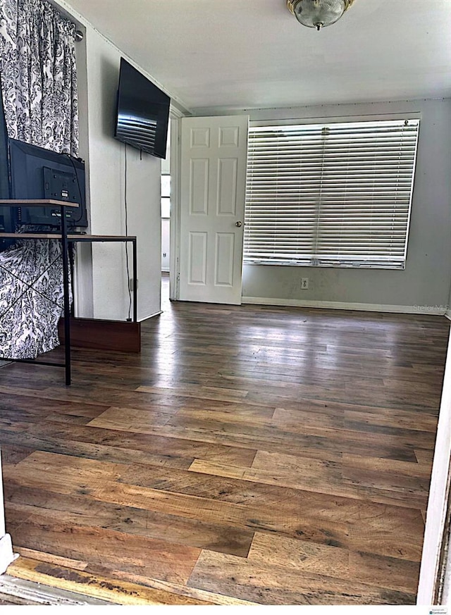 interior space featuring dark hardwood / wood-style flooring