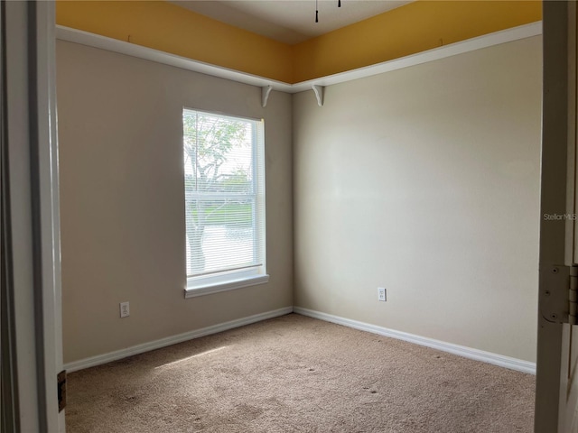 view of carpeted spare room