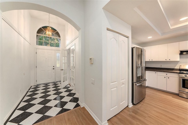 entryway featuring light wood-type flooring