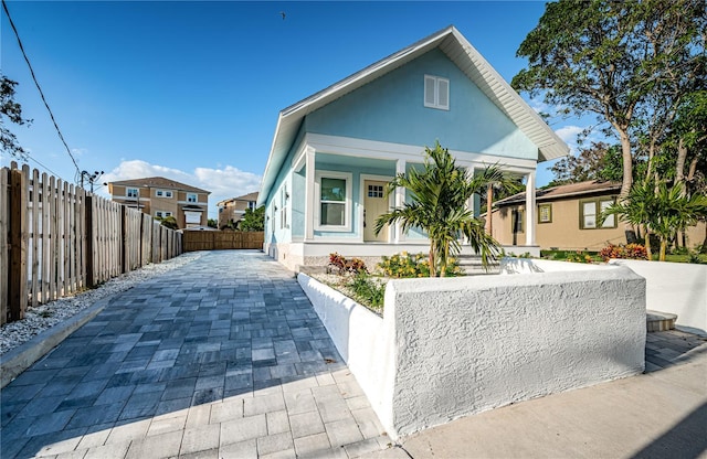 view of bungalow-style home