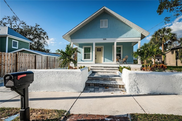 bungalow with covered porch