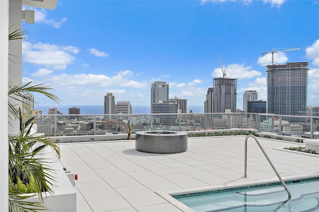 777 3rd Ave N Unit 1203, Saint Petersburg, FL 33701 - view of patio / terrace with a skyline view and a balcony