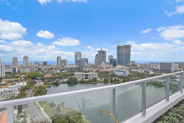 777 3rd Ave N Unit 1203, Saint Petersburg, FL 33701 - balcony featuring a view of skyline and a water view
