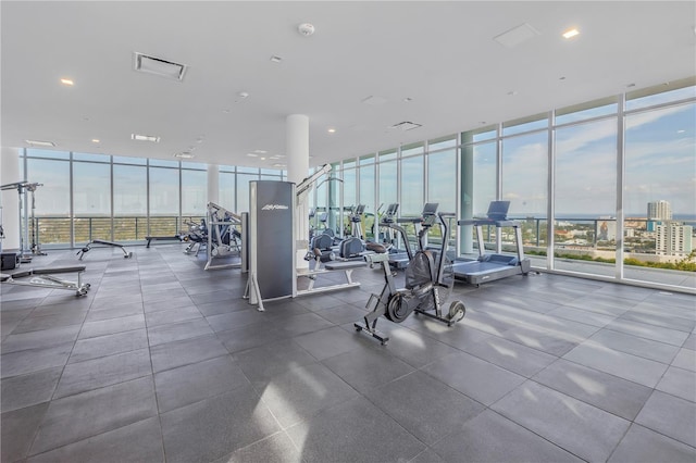 777 3rd Ave N Unit 1203, Saint Petersburg, FL 33701 - gym featuring a wall of windows