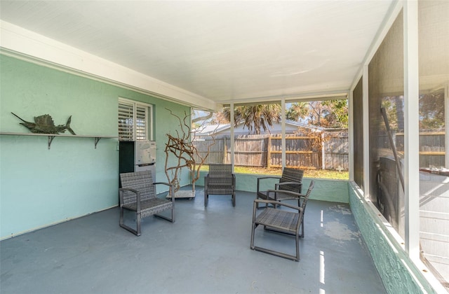 view of sunroom